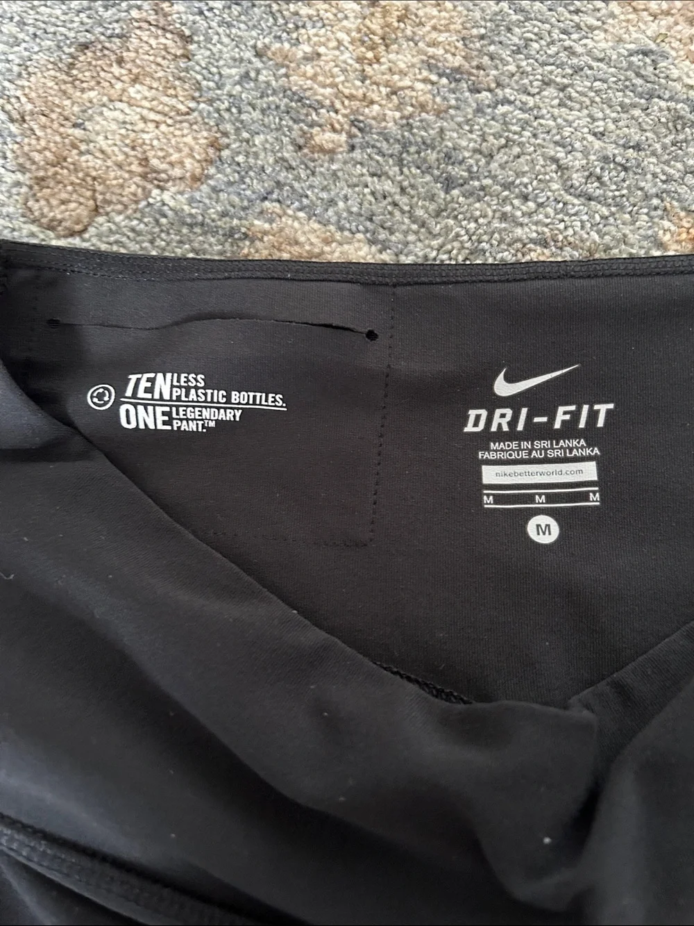 Nike Black Women's Bike Shorts with Wide Waistband